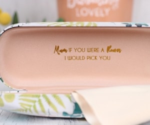 Botanical Mum Glasses Case Interior